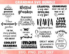 grandma svg bundle for cricut and silhouette