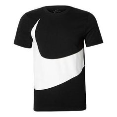 Nike Sportswear Big Swoosh Tee Large Casual Sports Short Sleeve Black AR5192-010 (Men's) Modern Cotton Sports T-shirt, Modern Cotton T-shirt For Sports, Nike Breathable Sportswear T-shirt, Nike Sportswear Breathable T-shirt, Casual Dri-fit T-shirt For Sports Events, Modern Cotton Sports Tops, Modern Short Sleeve Sports Top, Nike Dri-fit Crew Neck Activewear, Nike Crew Neck Activewear For Sports Events