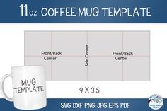 11 Oz Coffee Mug Template for Sublimation | SVG PNG Wispy Willow Designs Company Coffee Cup Template Free Printable, Coffee Mug Template, Coffee Cup Template, Sublimation Svg, Mug Template, Bar Set Up, Diy Tumblers, Templates Printable Free, Png Transparent Background