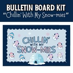 Add a touch of winter fun to your classroom, office, or home with the Chillin' with My Snow-mies Bulletin Board! Perfect for seasonal decoration or year-round snowy vibes, this vibrant and playful set features all the elements you need to create a lively and cheerful display. Key Features: 3 Matching Borders - Enhance your bulletin board with three beautifully coordinated borders that perfectly complement the wintery theme of "Chillin' with My Snow-mies." 27 Other Elements - This set includes 27 additional items such as snowflakes, snowmen, icicles, and winter-themed icons, allowing for endless creative possibilities. Chillin' with My Snow-mies Font - The fun, frosty font adds an extra layer of charm, making your bulletin board both eye-catching and unique. Perfect for: Classrooms, offices Winter Themed Bulletin Boards, Snowy Vibes, Themed Bulletin Boards, Classroom Planning, Classroom Bulletin Board