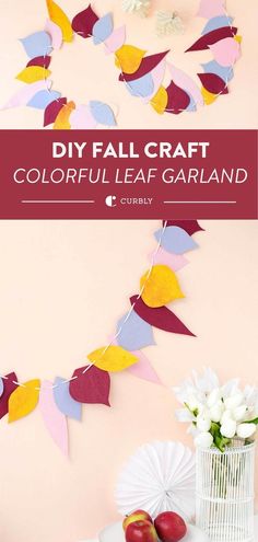 Fall Garland Colorful Garland, Fall Leaf Garland, Fall And Thanksgiving, Fall Garland, Fall Craft, Spruce Up Your Home, How To Craft, Fall Crafts Diy, Fall Leaf