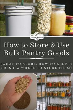 how to store and use bulk pantry goods