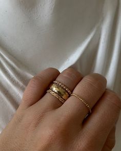 14k gold filledDimensions2 mm band *Please note this ring is handmade and can have solder marks visible. Gold Jewelry Aesthetic, Aesthetic Ring, Accessory Inspo, Aesthetic Rings, Jewelry Aesthetic, Stacked Jewelry, Fall Jewelry, Coin Necklace, Jewelry Inspo