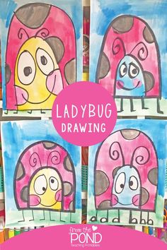 ladybug drawing is an easy art project for kids to do with their artwork