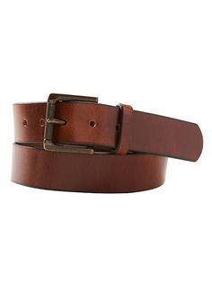 Leather Roller-Buckle Casual Belt | Banana Republic Factory Brown Belt Buckles For Workwear, Casual Belt, Banana Republic Factory, Mens Belts, Banana Republic, Buckle, Leather