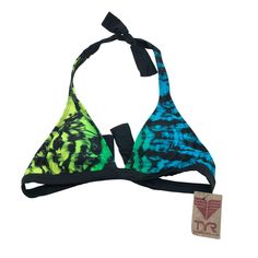 Tyr Womens Mojave Tie Dye Bikini Swim Top Halter Bra With Pads Green Blue L Style Thtd1a New With Tags! Comes From A Smoke Free Home. Feel Free To Ask Any Questions You May Have. Thanks For Looking! Size: Womens L Condition: New With Tags Blue T-back Halter Top For Poolside, Blue Adjustable Tankini For Summer, Adjustable Blue Tankini For Vacation, Adjustable Blue Tankini For Summer, Blue T-back Halter Top For Swimming, Blue T-back Halter Top Swimwear, Multicolor T-back Halter Top For Beach, Blue Triangle Halter Top With Adjustable Straps, Blue T-back Halter Top For Summer