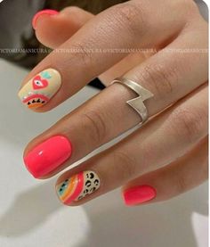 Summer Nails 2023, Nails Art Designs, Hippie Nails, Nails 2023, Nails 2024, Nail Art Hacks, Nail Art Summer