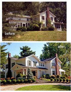 before and after pictures of a house