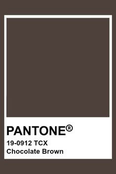 pantone's chocolate brown color is shown