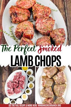 the perfect smoked lamb chops recipe on a white plate