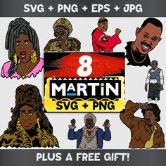 8 martin svg + png clipart bundle for photoshopping and digital painting