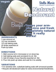 Diy Natural Deodorant, Deodorant Recipe, Deodorant Recipes, Diy Deodorant, Homemade Deodorant, Diy Skin Care Recipes, Diy Body Care, Home Health Remedies, Homemade Bath Products