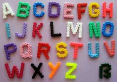 letters and numbers made out of plastic beads