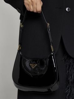 100% Calf leather bos taurus Prada Cleo Bag Outfit, Prada Mini Cleo, Prada Black Bag, Wishes Board, Prada Cleo Bag, Prada Cleo, Tomboy Femme, Prada Mini, Bags Prada