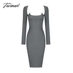 Tavimart High Quality Black Grey Long Sleeve Bodycon Rayon Bandage Dress Elegant Cocktail Party Dress Vestidos Elegant Cocktail Party, Elegant Evening Dresses Long, Womens Bridesmaid Dresses, Evening Dresses Elegant, Cocktail Party Dress, Long Bridesmaid Dresses, Long Sleeve Bodycon, Dress Elegant, Party Gowns