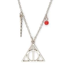 Attention, all witches and wizards! Step into the magical world of Harry Potter with this Deathly Hallows Pendant Necklace, featuring iconic symbols of the Elder Wand, Resurrection Stone, and Invisibility Cloak. This collectible takes you back to the corridors of Hogwarts and the adventures of the Boy Who Lived. Deathly Hallows Book, Resurrection Stone, The Elder Wand, Costume Accessories Diy, Invisibility Cloak, Elder Wand, Harry Potter Deathly Hallows, Harry Potter Gifts, Metal Necklace