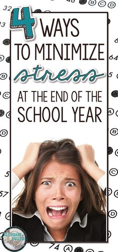 Minimize end of the year stress with these helpful ideas for middle school and high school teachers. High School Teachers, Teacher Burnout, Secondary English, Language Arts Teacher, English Language Arts High School, Teacher Products, High School Ela, Secondary Ela, English Teachers