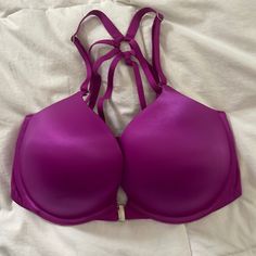 Victoria’s Secret 32ddd Very Sexy Purple Front Closure Bra Strappy Push Up Bra! Front Closure Is Silver, Awesome Push Up Effect!!! Back Is Strappy And So Gorgeous!! Brand New Without Tags! Front Closure Bra, Sleep Wear, Push Up Bra, Color Purple, Women's Intimates, Victoria’s Secret, Push Up, Victoria's Secret, Sleep