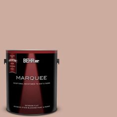 behr marquee paint in yellow and red with the words marquee on it