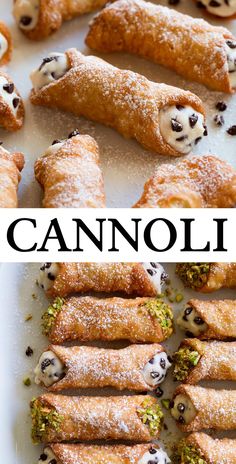 an image of cannoli rolls with chocolate chips and pistachio