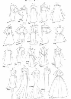 the different types of gowns and dresses that are available for women to wear on their wedding day