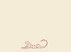 a drawing of a cheetah laying down on the ground with its tail up