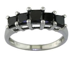 Black Diamond White Gold Ring   ►►	http://www.gemstoneslist.com/jewelry/black-diamond-rings.html?i=p White Gold Black Diamond Ring, Black Diamond Rings, Gold Anniversary Bands, Black And White Rings, Black Diamond Jewelry, 2014 Summer, Earrings Emerald, Black Engagement Ring, Organizer Jewelry