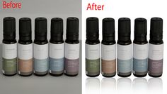 the before and after pictures show how to use essential oils