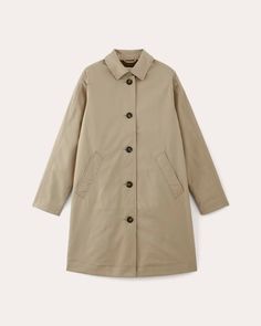 The Mac Coat Cornstalk – Everlane Mac Coat, Love Clothing, Warm Brown, Men's Sweatpants, Outerwear Women, Stand Collar, Cotton Twill, Blazer Jacket, Jean Shorts