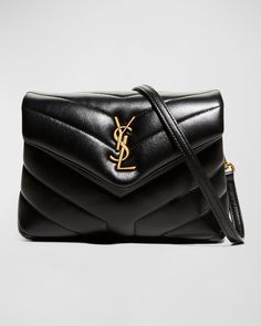 Ysl Toy Loulou, Saint Laurent Crossbody Bag, Ysl Crossbody, Ysl Crossbody Bag, Swag Bag, Anthony Vaccarello, Monogrammed Items, Womens Crossbody Bag, Quilted Leather