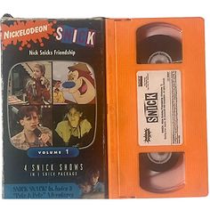 an orange vhs case with the title nick and stitch on it