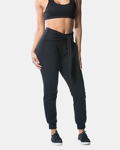 Wander Pant - Black | Athleisure Pants | Namastetics Black Athleisure, Athleisure Pants, Floral Crowns, Cute Pants, Fitted Joggers, Cropped Trousers, Sports Leggings, Cotton Pants, Terry Cloth