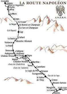 the route map for la route napoleon