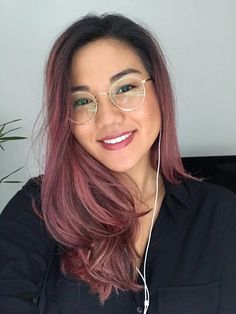 Violet Rose Hair, Gold Balayage, Rose Gold Balayage, Makeup Purple, Black Hair Balayage, So Bored, Violet Rose, Rosé Brown, Haircut And Color