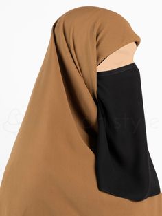 Niqabs Half Niqab Style, Solid Stretch Khimar, Niqab Style, Half Niqab, Niqab Fashion, Comfortable Style, Vanilla Cream, Niqab, Fabric Texture