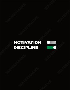 motivational sticker with the words motivation and an arrow pointing to it in green