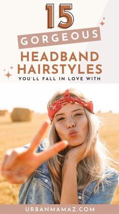 Looking for gorgeous headband hairstyles you'll fall in love with? Check out these 15 stunning headband hairstyles that look trendy and stylish! Casual Headband Hairstyles, Girls Headband Hairstyles, Headband Bangs, Jersey Headband Hairstyles, Women’s Headbands, Bandeau Hairstyles, Hairstyle With Headband Casual, Hairstyles With Thick Headbands, Headband Updo Hairstyles Casual