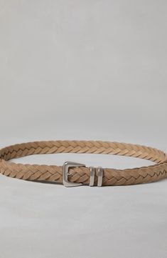 The reversed calfskin leather is characterized by a sueded look with a slightly uneven texture that is soft to the touch. Belt height approx. 0.98" All metal parts are Nickel-free Beige Leather Belt With Removable Feature, Beige Leather Belt With Removable Buckle, Classic Beige Leather Belt, Beige Leather Belt, Blazer And T Shirt, Braided Belt, Mens Eyewear, Eyewear Womens, Boutique Online