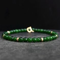 【Navigating Spiritual Strength and Balance】 Tiger's Eye possesses a unique energy that resonates with strength and balance. Believed to be a powerful protective stone,  14K solid gold Green Jade 4mm Spring ring clasp. 【Important sizing guide for this listing】 Please add 1/2" to your wrist measurement, allowing an extra 1/4" for comfort as the larger bead size results in a smaller inner circle. For example: If your wrist size is 7 inches, kindly choose the 7.5-inch option when placing your order. 【Wrapping】 All of my jewelry comes in beautiful gift packaging. 【Customers outside the U.S.】 To arrange FedEx shipping, please provide me with your phone number when you check out. Thank you so much. International customers are subject to customs/duty fees from the post office upon delivery. Especi