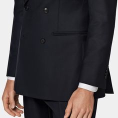 A tailored double-breasted fit made to highlight your collection, this handsome navy Havana suit features a wide peak lapel & unpadded shoulder for a sportier silhouette that doesn't lose it's bold, refined appeal. Custom Made Suits, Slim Fit Blazers, Unique Fits, Peak Lapel, The Navy, Style Expert, Fine Fabric, Fashion Advice, Havana