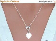 ON SALE Toggle Clasp Necklace, Heart necklace, Sterling Silver Toggle clasp necklace, silver necklace, Heart Lock Neckalce, Heart Toggle Nec by rainbowearring on Etsy https://www.etsy.com/listing/253731653/on-sale-toggle-clasp-necklace-heart Valentine's Day Gift Toggle Necklace With Lobster Clasp, Valentine's Day Jewelry Gift With Toggle Clasp, Valentine's Day Gift Jewelry With Toggle Clasp, Metal Toggle Necklace For Valentine's Day Gift, Heart Charm Toggle Necklace For Valentine's Day Gift, Silver Toggle Necklace For Valentine's Day Gift, Valentine's Day Toggle Necklace With Heart Charm As Gift, Valentine's Day Gift Toggle Necklace With Heart Charm, Valentine's Day Jewelry With Toggle Clasp