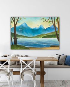 Locarno Beach Vancouver Beach Painting Coast Landscape, Horizontal Painting, Square Painting, Limited Edition Giclee, Late Afternoon, Selling Artwork, Ocean Breeze, Buy Paintings, Tree Painting