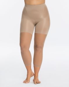 The original shapewear innovators. When Sara Blakely cut her feet out of her pantyhose in an effort to look better in white pants, this is the product she invented! These comfortable, body-shaping footless pantyhose control the tummy through the thighs, and airbrush cellulite for a flawless finish. | Spanx Women's SPANXshape Original Footless Sheers Bridal Shapewear, Sara Blakely, Leg Bands, Boho Pants, Under Pants, Women's Shapewear, White Pants, Powerful Women, Shapewear