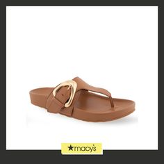 in stock Trendy Brown Leather Footbed Sandals, Trendy Leather Sandals With Textured Footbed, Trendy Brown Footbed Sandals With Removable Insole, Trendy Leather Footbed Sandals, Chic Sandals With Buckle Closure And Toe Post, Chic Toe Post Sandals With Buckle Closure, Trendy Leather Footbed Sandals With Round Toe, Chic Flip Flops With Cushioned Footbed And Toe Post, Chic Toe Post Flip Flops With Cushioned Footbed