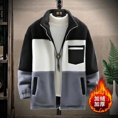 Cheap Jacket, Winter Jacket Men, Teddy Coat, Fleece Coat, Cotton Coat, Men Winter, Black Coat, Wearing Dress, Mens Sweatshirts