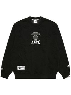 black crew neck long sleeves logo patch at the chest ribbed cuffs and hem internal logo patch Black Long Sleeve Top With Logo Patch, Black Crew Neck Sweatshirt With Embroidered Logo, Black Embroidered Logo Crew Neck Sweatshirt, Black Sweatshirt With Ribbed Cuffs For Streetwear, Urban Style Long Sleeve Sweater With Logo Print, Crew Neck Sweater With Logo For Streetwear, Black Crew Neck Top With Logo Detail, Winter Streetwear Tops With Logo Detail, Urban Sweater With Ribbed Cuffs For Streetwear