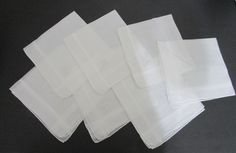 "This is a collection of 7 matching white sheer linen handkerchiefs. They are each beautifully monogrammed with the letter P. They have  a hand rolled hem. They measure 12\" square. They are clean with no holes or stains. Would be a lovely Christmas gift." Linen Handkerchiefs, The Letter P, Letter P, Hand Roll, Rolled Hem, White Linen, Scarf Wrap, Scarf Accessory, Christmas Gift