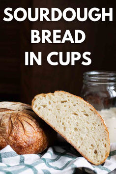 sourdough bread and sourdough loaf leaning on it with starter in the background Homemade Sourdough Bread Recipes, Making Sourdough Bread, Dough Starter, Bread Starter