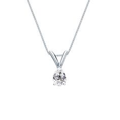 This charming solitaire pendant features a 0.25 ct. total weight pear-cut natural diamond in 18k white gold v-end prong setting. The pendant comes with a matching 18-inch box chain that secures with a spring ring clasp. Teardrop Diamond Necklace, Platinum Pendant, Black Diamond Pendant, Teardrop Diamond, Black Diamond Studs, Diamond Solitaire Pendant, Halo Diamond Earrings, Solitaire Diamond Pendant, Colored Diamond Rings