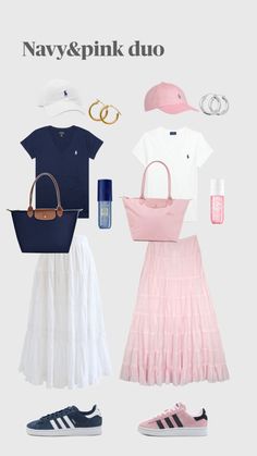 Navy Outfit, Pink Outfit, Dream Wardrobe, Outfit Ideas